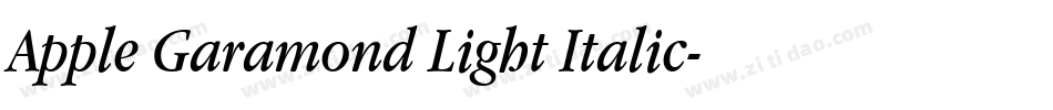 Apple Garamond Light Italic字体转换